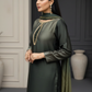 Emerald ombré silk