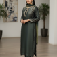 Emerald ombré silk