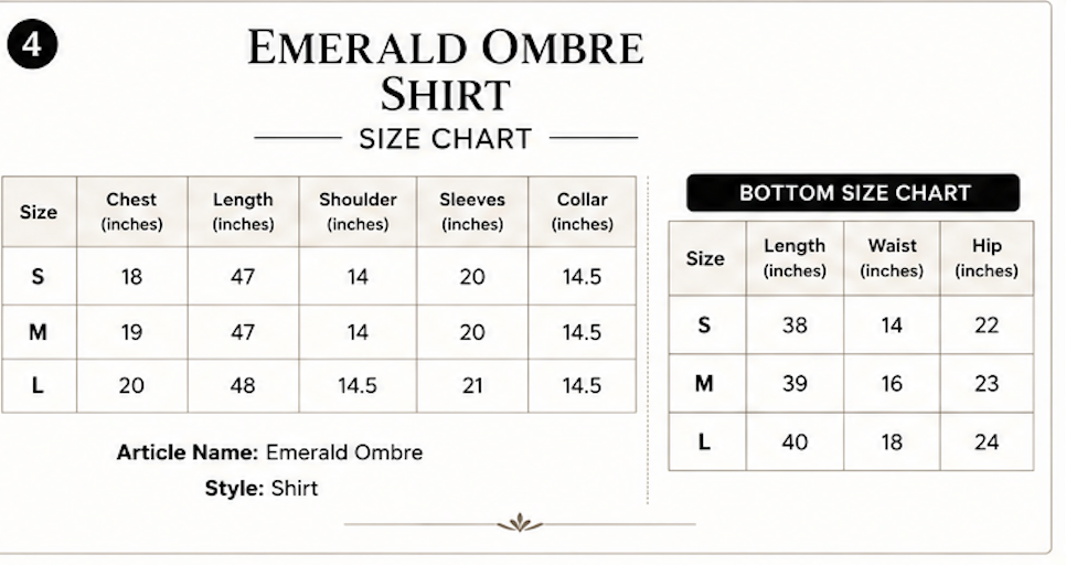 Emerald ombré silk